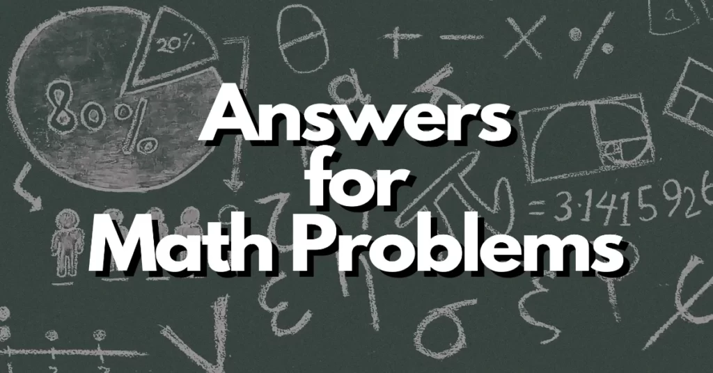 answers for math problems