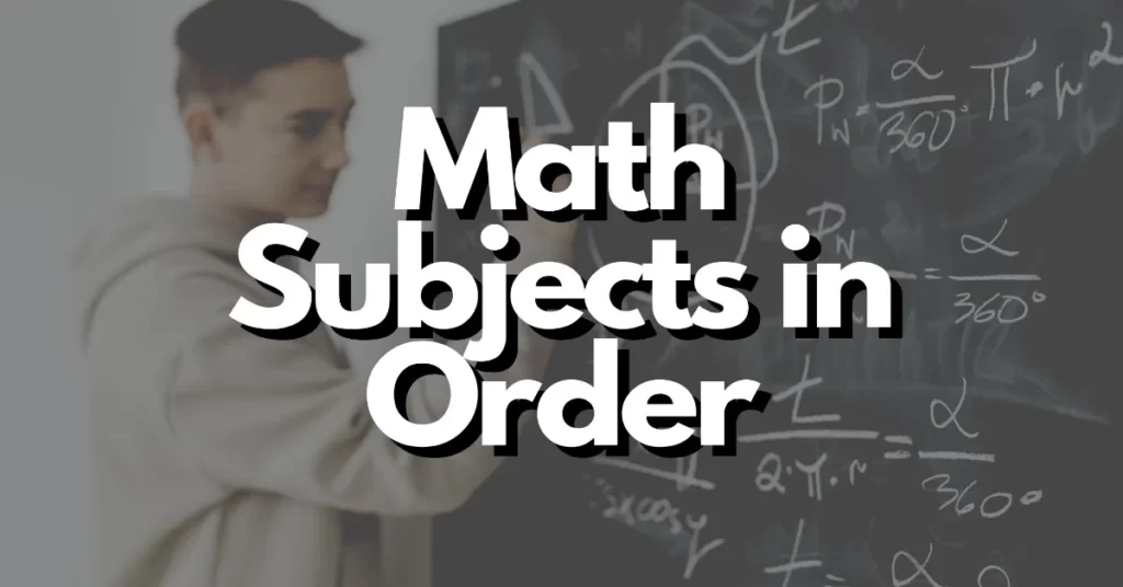 math subjects in order